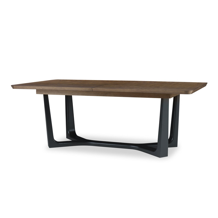 Century Bowery Place 30" Extendable Solid Oak Trestle Dining Table